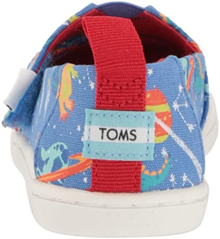 TOMS Girls Alpargata Loafer Flat, Ultramarine Blue Glow in The Dark Dinos in Space, 8 Little Kid | Image 2