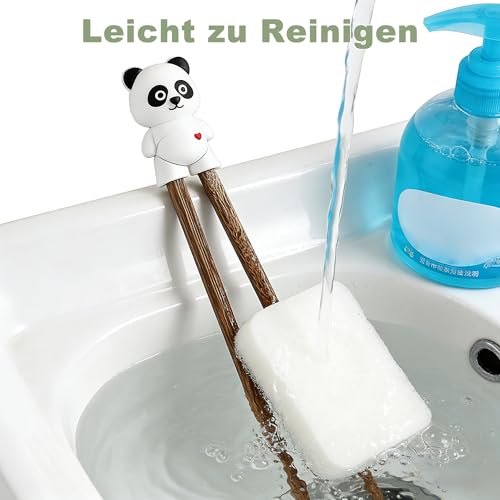 3 Paar Essstäbchen Hilfe, Essstäbchen für Anfänger mit Panda, Frosch und Dinosaurier Design, Praktisches Hilfen Set für Sushi Sushi Stäbchen Hilfen Leicht Zu Lernen Stäbchen Hilfe für Anfänger