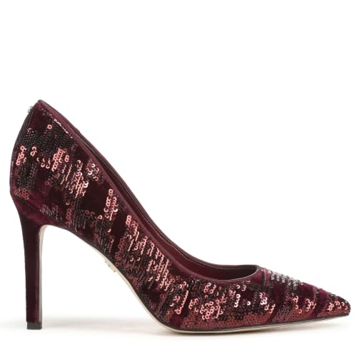 Image of Sam Edelman Women's Hazel Pump, Merlot Sequin, 8 Medium