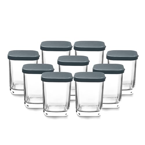 Lacor - 69438 - Joghurtbereiter, Klarglas, 9 Stück, Spülmaschinenfest, BPA-frei, Fassungsvermögen: 170 ml Lacor - 69438 - Joghurtbereiter, Klarglas, 9 Stück, Spülmaschinenfest, BPA-frei, Fassungsvermögen: 170 ml