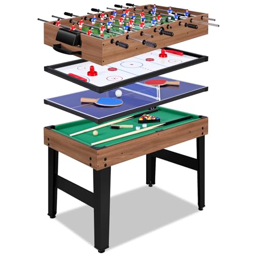 12-in-1 Game Table - 48' Combo Game Table, Ping Pong Table, Foosball Table, Air Hockey Table, Pool Table...