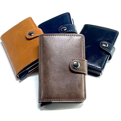 The card wallet automatically pops up, RFID metal aluminum alloy imitation theft card holder anti-demagnetization3