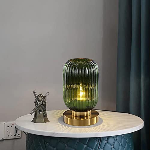 Mini lámpara de mesa vintage y lámpara de noche LED de vidrio 4