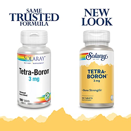 Solaray Tetra Boron 3mg Tablets | 100 Count