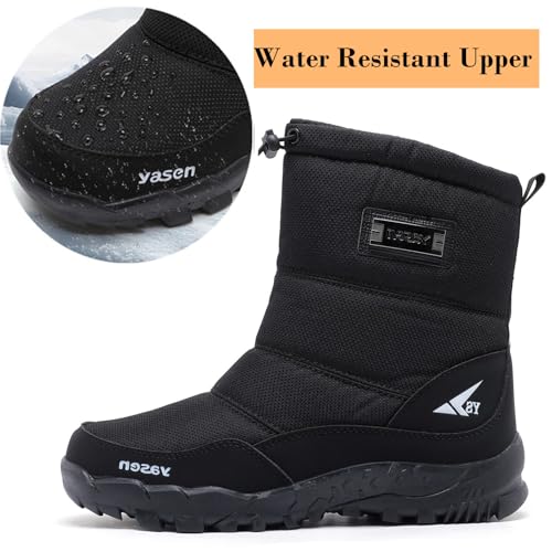 DADAWEN Men's Waterproof Winter Snow Boots Non-Slip Outdoor Hiking Athletic Warm Fur Lined Cold-Weather Boots - Image 5