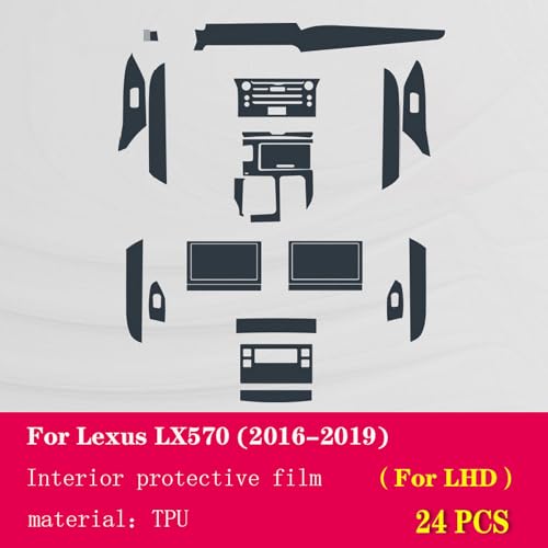Film protection écran LCD TPU transparent console navigation Lexus LX570