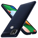 DUTZNZ 対応 Google Pixel 4a 5G 用の ケース 耐衝撃シリコン TPU 薄型 スリム 指紋防止 tpu カバー 柔軟 衝撃吸収 米軍MIL規格 保護 落下防止 耐久 専用カバー 青0107-Pixel4a 5g-02