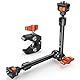 K&F Concept 11 Zoll Magic Arm mit Super Clamp, Kamera Halterung für Käfig Monitor LED Licht Action-Kamera, 2 KG Belastung