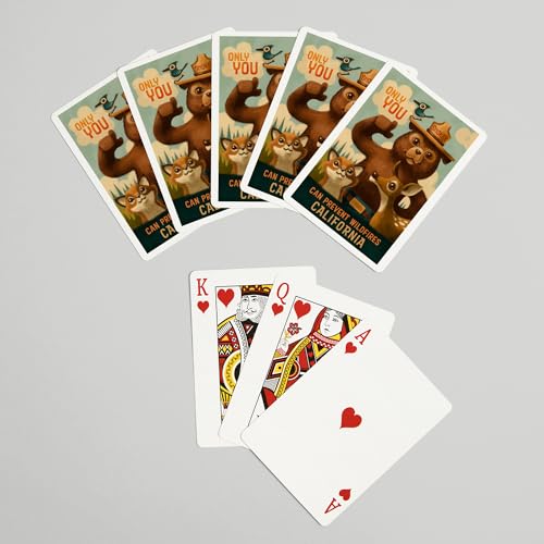 Lantern Press California, Smokey Bear y Amigos Naipes Poker miniatura 7