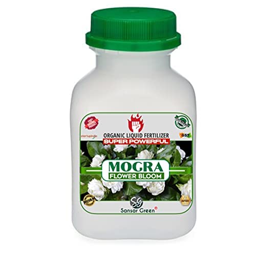 Sansar Green® Mogra Flower Bloom Liquid Fertilizer, Premium Essential Super Powerful Liquid Fertilizer for the Best Growth of Mogra Plants with Flowering Nutrients and Charged Micro-Organism (250 ml)