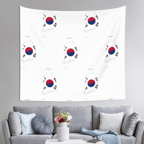 Tapiz de la bandera de Corea grande para renovar paredes vacías y decorar tu fondo de cuarto