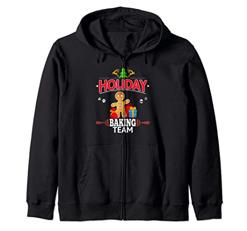 Holiday Baking Team Love Baking Christmas Cookies & Pies Zip Hoodie