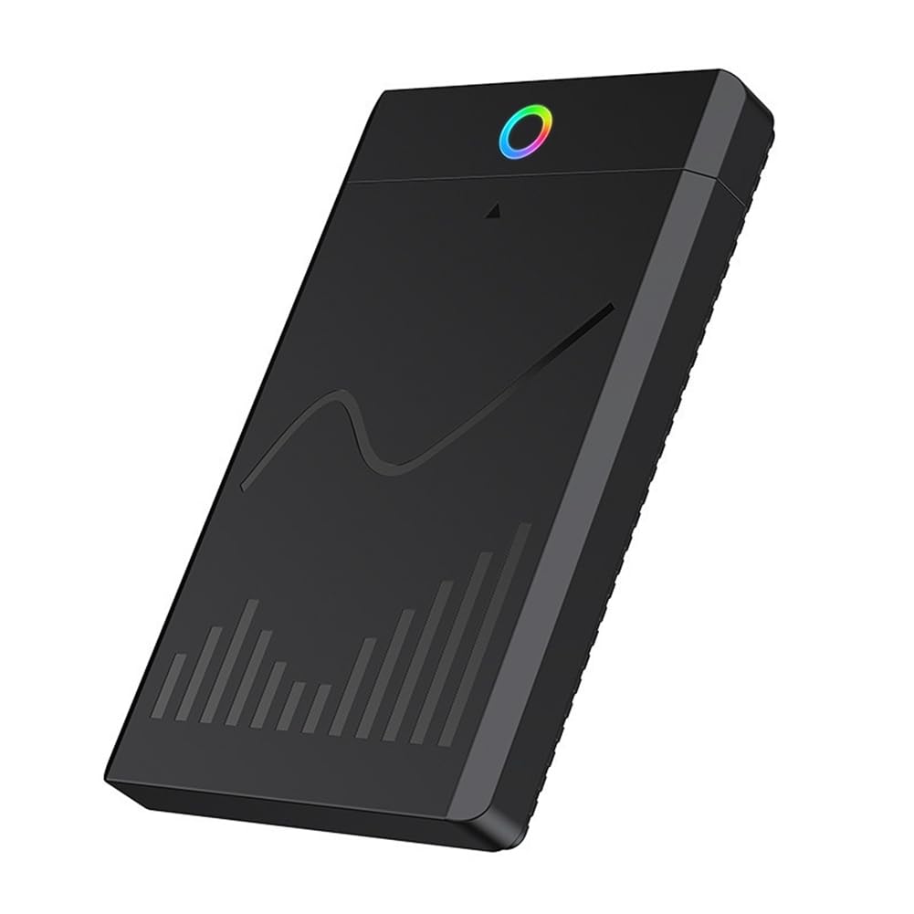 Gabinete SSD RGB externo de 2,5 polegadas sem ferramentas para laptop caixa de unidade de