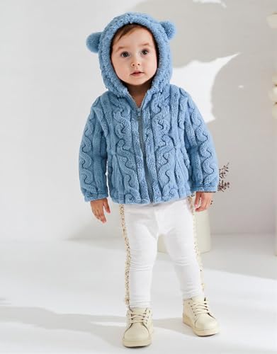 Image of Toddler Fleece Jacket Girls Warm Coats Winter Outerwear 2-6 Years