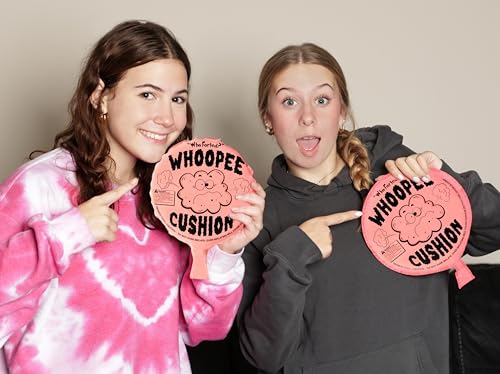 Whoopie Cushion 3 Pack – Three 7 inch Self-Inflating Whoopee Cusions Premium Rubber for Louder Fart Sound, Gag Gifts for Kids and Adults, April Fools Pranks