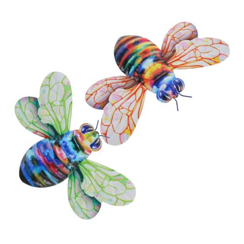 Abejas metálicas de jardín Kisangel para decoración de paredes exteriores y vallas de patios