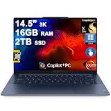 Lenovo Yoga Slim 7 Laptop 14.5" 3K OLED Touch (100% DCI-P3 1000nits HDR Peak) Qualcomm 12-core Snapdragon X Elite (Up to 45 Tops) 16GB RAM 2TB SSD for Creator Business Work Win11Pro ICP Hub