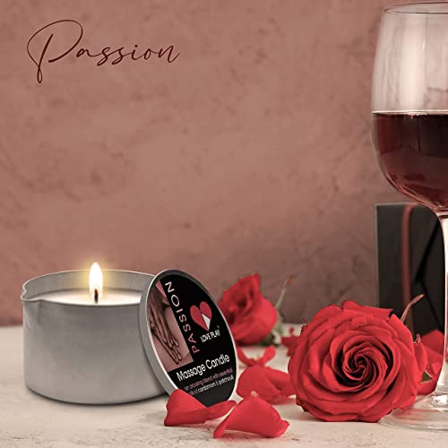 Love Play Passion Massage Candle - Moisturizing Body Oil Candle For Couples And Home Spa - Luxurious & Hydrating Skin Care Body Massage Oils - Natural, Vegan - (6.76Oz) #TOP3