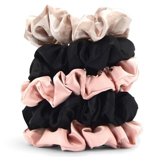 Kitsch Satin Scrunchies for Women - Softer Than Silk Scrunchies | Hair Ties No Damage for Frizz-Free Sleep | Ideal Gifts for Women, Assorted, 5pcs