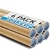 Mailing Tubes with Caps, 1.5 inch x 12 inch (6 Pack) | MagicWater Supply
