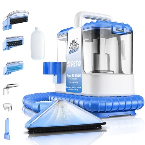 QYNTO Carpet Cleaner Machine, 20Kpa Powerful Suction with 5 Cleaning Tools, Cleaning Solution,