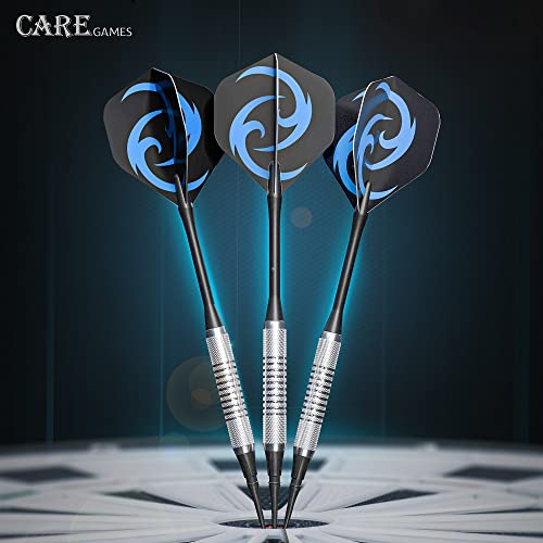 CareGames Soft Darts Set 12Packs with 4 Colors Plastic Shafts,Extra Flights,Points and Flight Protectors - Image 3