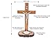 Olive Wood Standing Crucifix Cross (8 Inch), Wood Table Alter Cross with ‘Candle Holder Base’