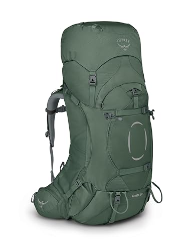 Osprey Ariel 55L Women's Backpacking Backpack, Koseret Green, WXS/S