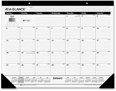 AT-A-GLANCE Recycled Desk Pad, Black, 2013 (SK30-00)
