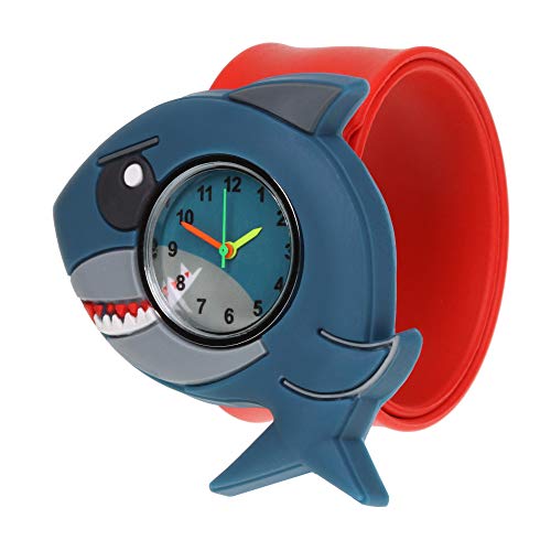 Wacky Watch Shark Sealife Design Slapwatch Fast Fit Kids Bracelet de montre en silicone pour apprendre à lire l'heure Unisexe S'adapte instantanément à...