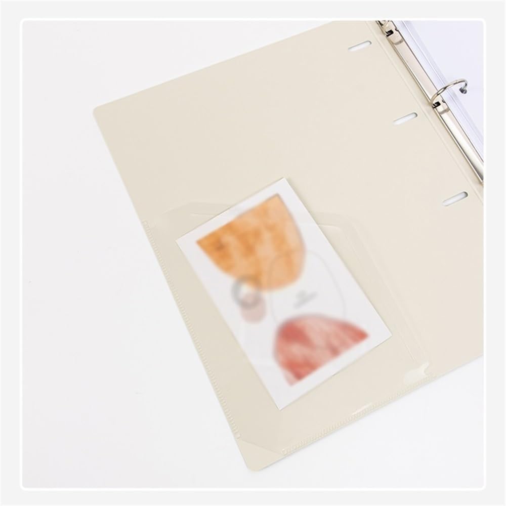 folder 5 szt. A4 perforowany folder PP cztery otwory luźne kartki informacje organizer plików do szkoły, biura Kurtki plików(Pink)