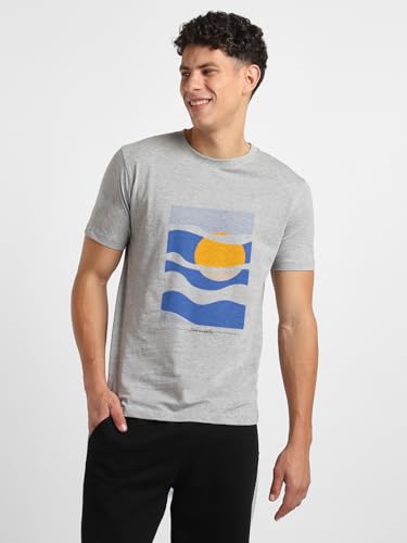 Image of Nobero 100% Cotton T Shirts for Men Stylish | Regular Fit | Graphic Printed T Shirts for Men 180 GSM Combed Cotton | Round Neck Half Sleeve
