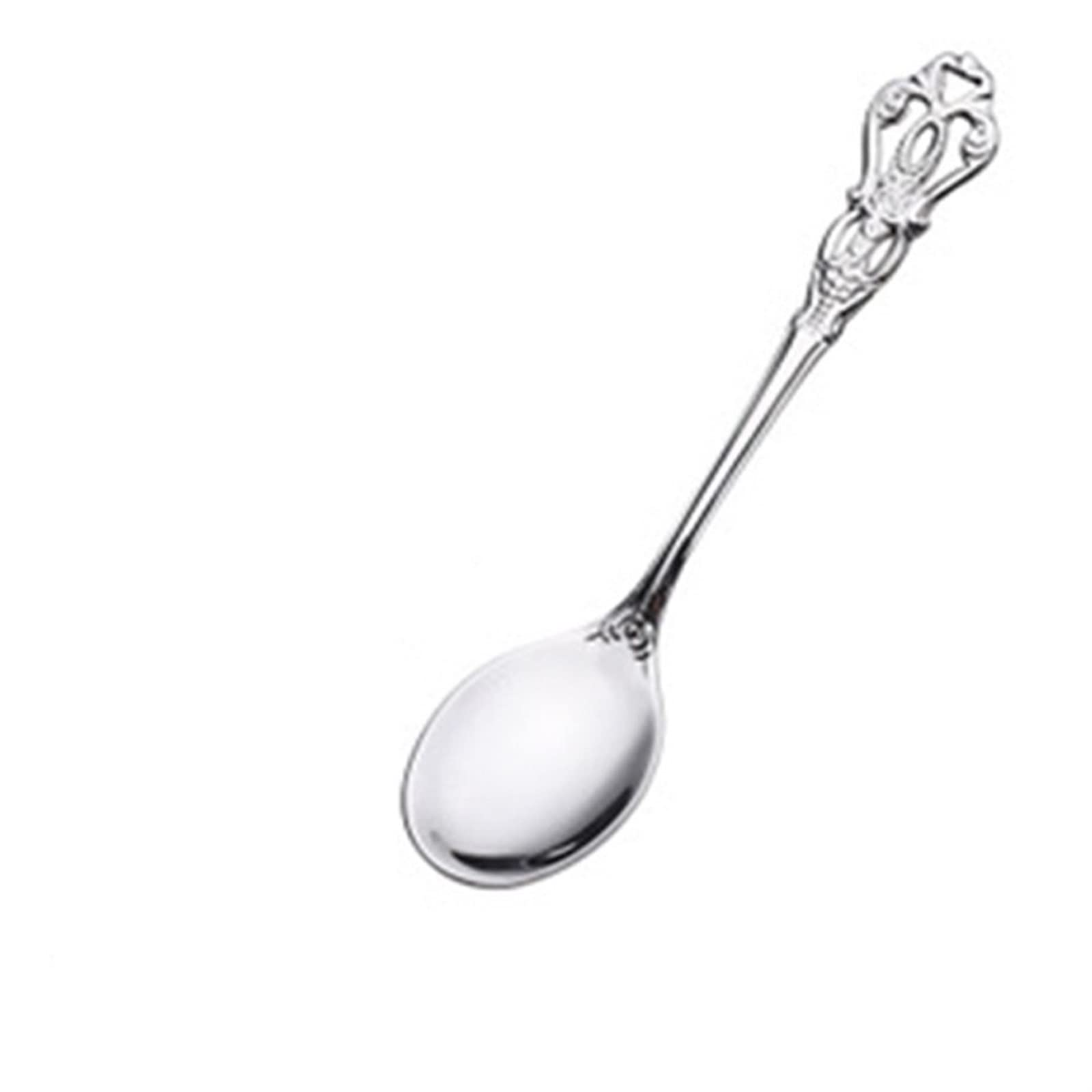 JINGYAN Cuillères à thé Gold Spoons Fork Cutlery Set Stainless Steel Luxury Coffee Snacks Fruit Dessert Spoon Kitchen Tool