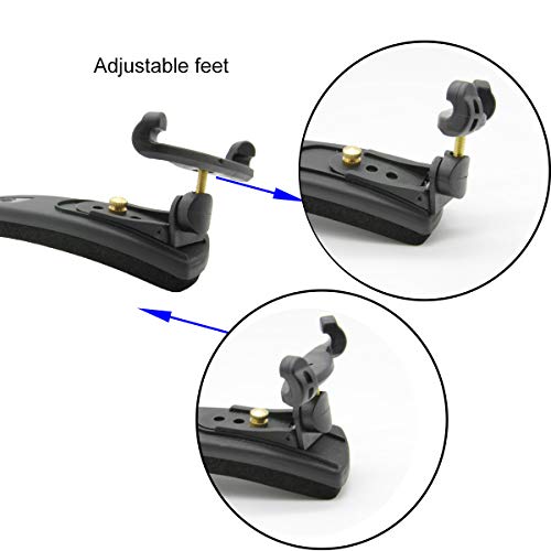 Violin Shoulder Rest Adjustable 4/4-3/4 size - CUSTEAM Shoulder Rest for Violin - Collapsible and Adjustable Silica gel Feet Pad Height for Beginners Foot Pad Height for Beginners and Professionals - Thumbnail 7