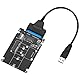 M.2 NGFF oder mSATA auf USB 3.0 Adapter 2-in-1 NGFF oder mSATA Konverter Lesekarte mit SATA-Kabel-Konverter