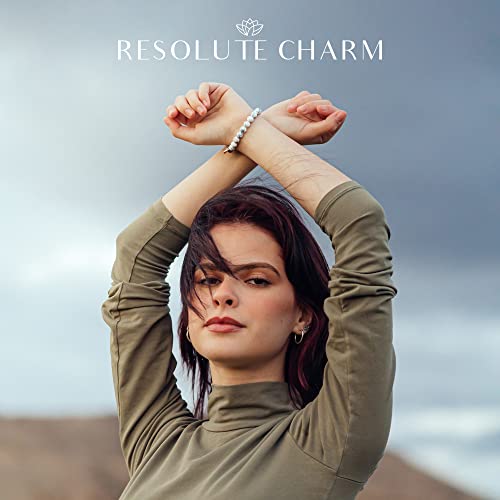 Relaxation Gifts For Women Self Care Howlite Bracelet With Rose Quartz Crystals And Healing Gemstone Jewelry For Stress Anxiety Relief Gifts Lava Beads Lava Rock Bracelets For Women White Oil Diffuser #TOP3