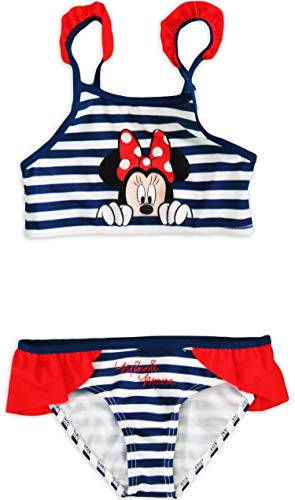 Disney Minnie Mouse - Bikini de natación para niñas Azul azul marino (116/122 cm)/6- 7 Años