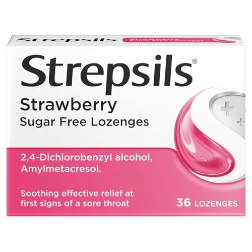 Strepsils Sore Throat Lozenges Strawberry 36 Total Sore Throat Relief Throat Effective Relief Fights Germs Relieves Throat Pain Works In 5 Minutes Sore Throat Medication