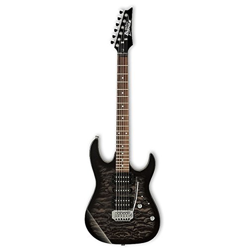 Guitarra Eléctrica Ibanez Negra Trasparente Sombreada GRX70QA-TKS