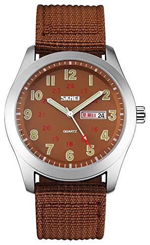 Gosasa Fashion Watches for Men Nylon Strap Textile Casual Men's Watch Military Sport Watches Luminous Date Quartz Business Waterproof Unisex Wrist Watches