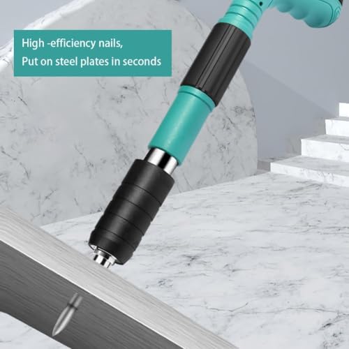 Image of Manual Steel Nail Gun Tool for Walls with 20 Nails, Heavy Duty Industrial Nail Gun for Woodworking & Concrete, Professional Manual Nail Shooter for Wall, Wood & Steel Fixing Tool