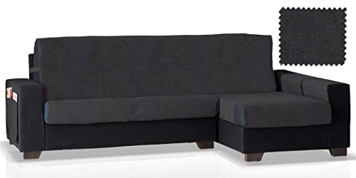 JM Textil Couvre Canapé d'angle Pharma Angle Droite, Taille Grande (275 Cm.), Couleur Noir