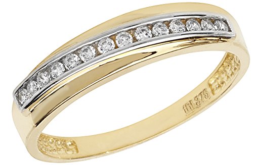 Bague Femme Or Jaune 9 k/carat Oxyde de Zirconium WJS11277 solitaire