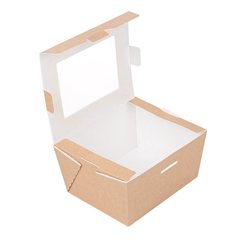 50 pezzi - Scatole con finestra 'Thepack' 780 ml 220 G/M2 + Opp 11,2 x 9 x 6,4 cm naturale cartone ondulato nano-micro