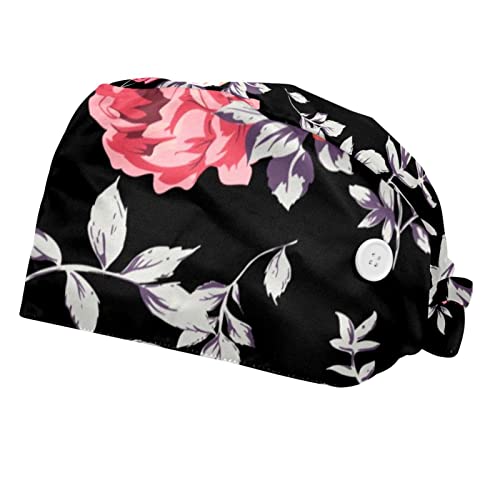 Chapeaux de travail fleurs roses en lot de 2 pour hommes et femmes