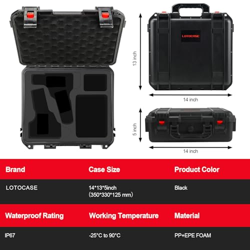 Hard Case for Milwaukee M12 Impact Driver & Drill Set- Waterproof Tool Box with Removable Modules for Milwaukee Tools Combo Kit, Tool Bag for Hammer Drill/Impact Driver/Battery/Charger(Case Only) - Image 3