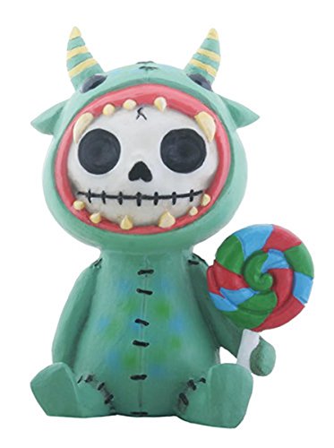 SUMMIT COLLECTION Furrybones Mogu Signature Skeleton in Underbedz Mogu Mogu Costume Holding a Lollipop