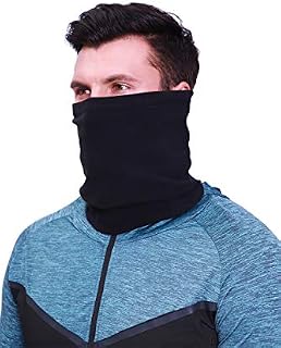 Arcweg Neck Warmer Thermal Fleece Face Snoods Windproof Men Women Motorcycle Neck Tube Scarf Elastic Unisex Outdoor Neckwear Winter Cycling Ski Running 15.4x10.2Inches