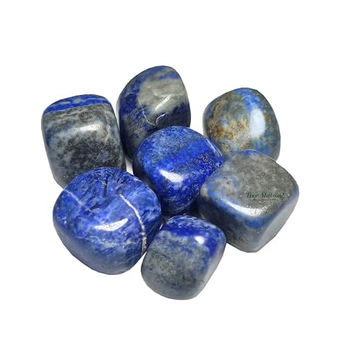 Image of Lapis-Lazuli Tumble Stone | 50 gm Tumbled Gemstones | Reiki Healing Stones | Home Decor Pebbles | Aquarium Gravel | Garden & Table Decor