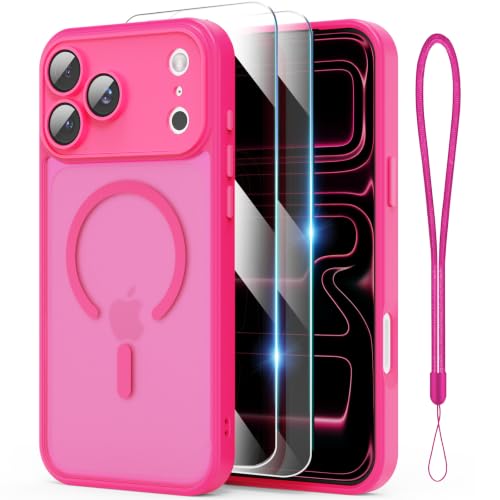 ZZYYQSL Magnetic for iPhone 18 Pro Case/iPhone 17 Pro Case,Hot Pink